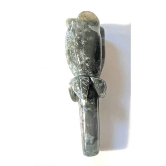 Moss Agate Rose Carving - Picture 1 of 4
